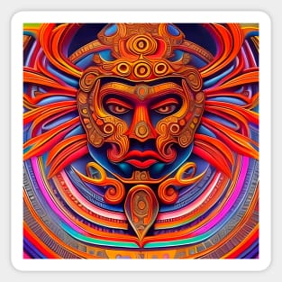 New World Gods (12) - Mesoamerican Inspired Psychedelic Art Sticker